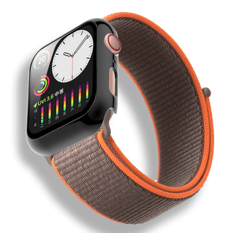 For Apple Watch Series 5 & 4 44mm Electroplated PC Case + Tempered Film Integrated Protective Cover