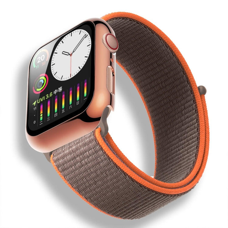 For Apple Watch Series 5 & 4 44mm Electroplated PC Case + Tempered Film Integrated Protective Cover