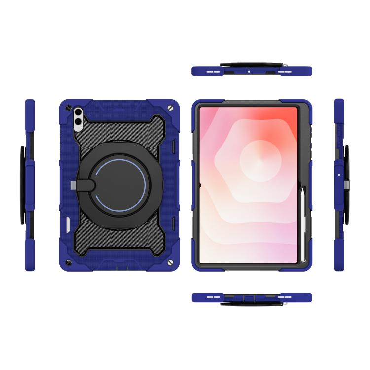 For Samsung Galaxy Tab S11 Ultra Armor Portable Rotating Ring Holder Silicone Tablet Case
