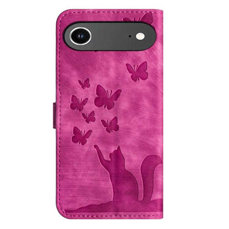 For iPhone Air Butterfly Cat Embossing Flip Leather Phone Case
