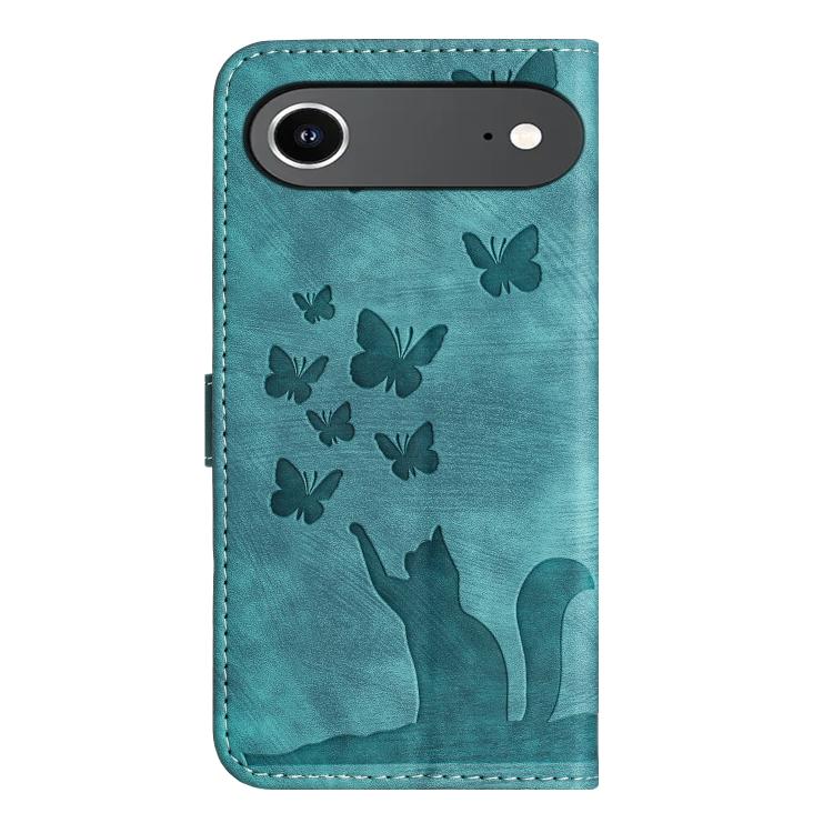 For iPhone Air Butterfly Cat Embossing Flip Leather Phone Case