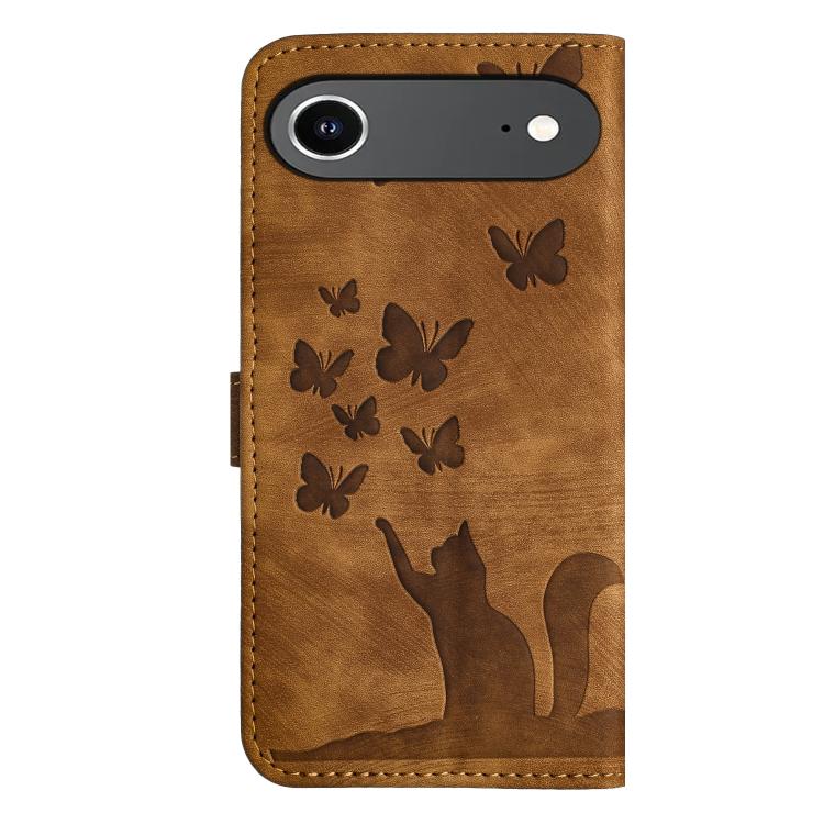 For iPhone Air Butterfly Cat Embossing Flip Leather Phone Case