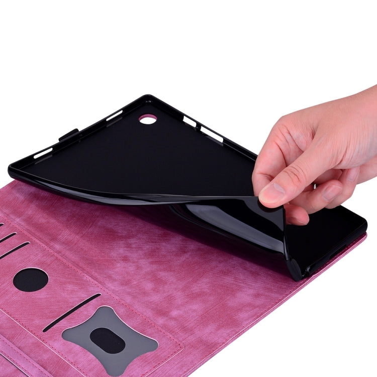 For iPad Pro 11 2025 / 2024 Cartoon Sakura Cat Embossed Smart Leather Tablet Case