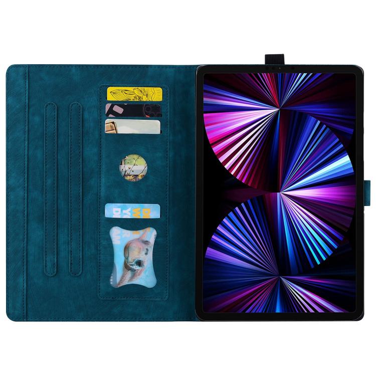 For Samsung Galaxy Tab S11 Cartoon Sakura Cat Embossed Smart Leather Tablet Case