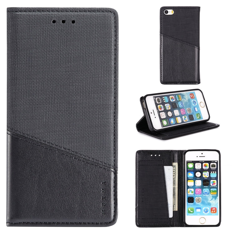 For iPhone 5 MUXMA MX109 Horizontal Flip Leather Case with Holder & Card Slot & Wallet