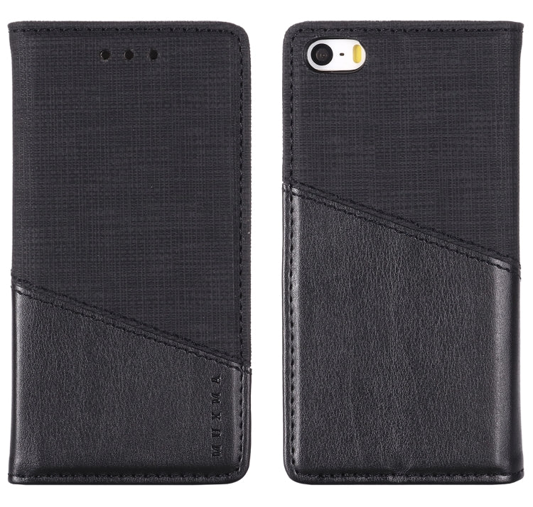 For iPhone 5 MUXMA MX109 Horizontal Flip Leather Case with Holder & Card Slot & Wallet
