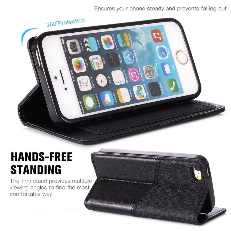 For iPhone 5 MUXMA MX109 Horizontal Flip Leather Case with Holder & Card Slot & Wallet