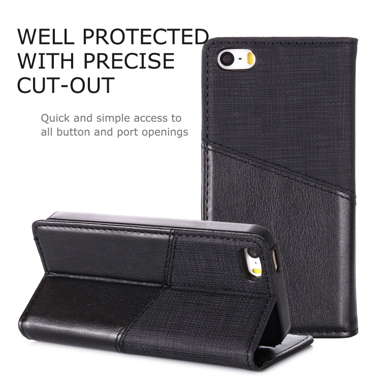 For iPhone 5 MUXMA MX109 Horizontal Flip Leather Case with Holder & Card Slot & Wallet