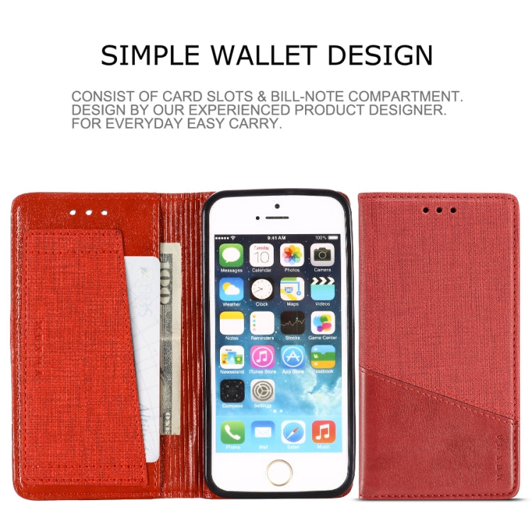 For iPhone 5 MUXMA MX109 Horizontal Flip Leather Case with Holder & Card Slot & Wallet