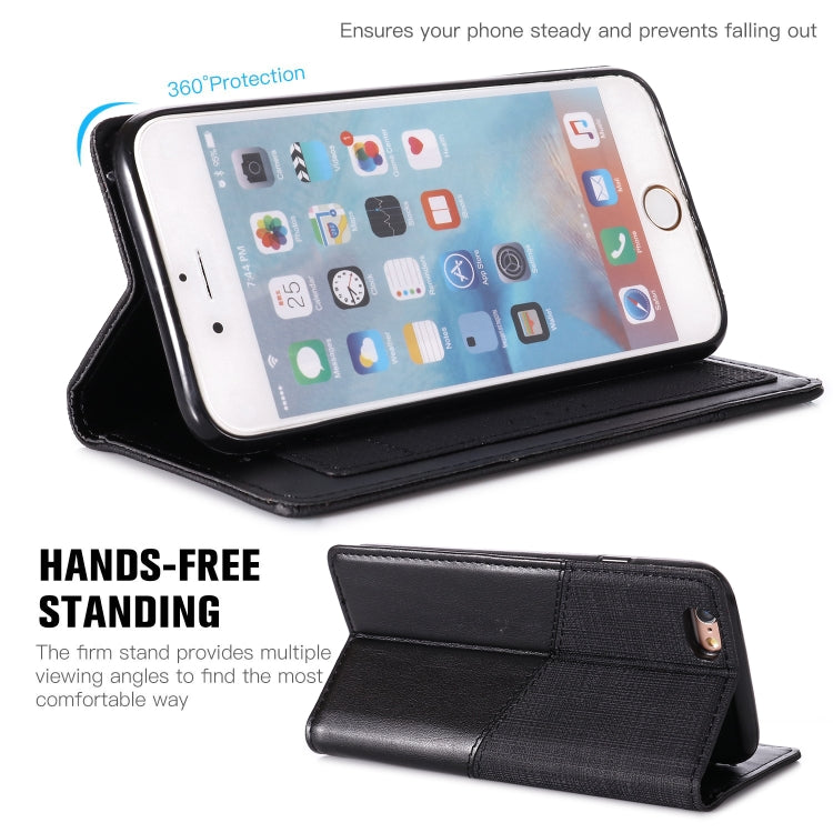 For iPhone 6 MUXMA MX109 Horizontal Flip Leather Case with Holder & Card Slot & Wallet