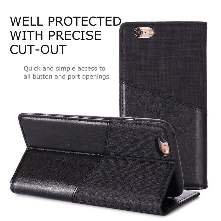 For iPhone 6 MUXMA MX109 Horizontal Flip Leather Case with Holder & Card Slot & Wallet