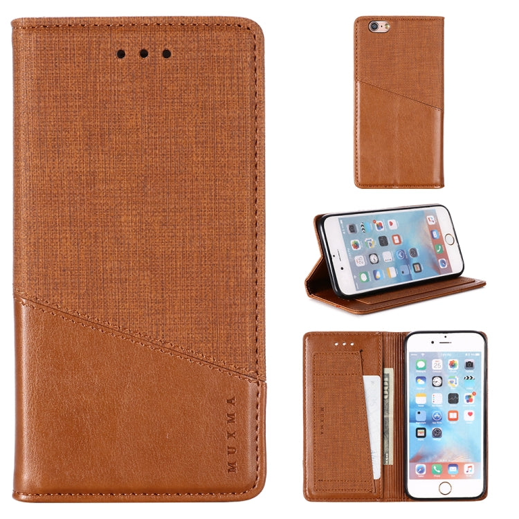For iPhone 6 MUXMA MX109 Horizontal Flip Leather Case with Holder & Card Slot & Wallet
