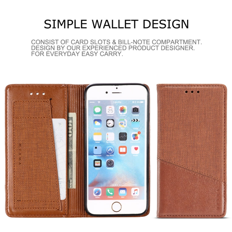 For iPhone 6 MUXMA MX109 Horizontal Flip Leather Case with Holder & Card Slot & Wallet