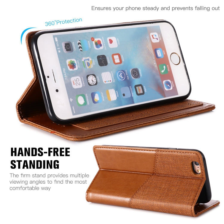For iPhone 6 MUXMA MX109 Horizontal Flip Leather Case with Holder & Card Slot & Wallet