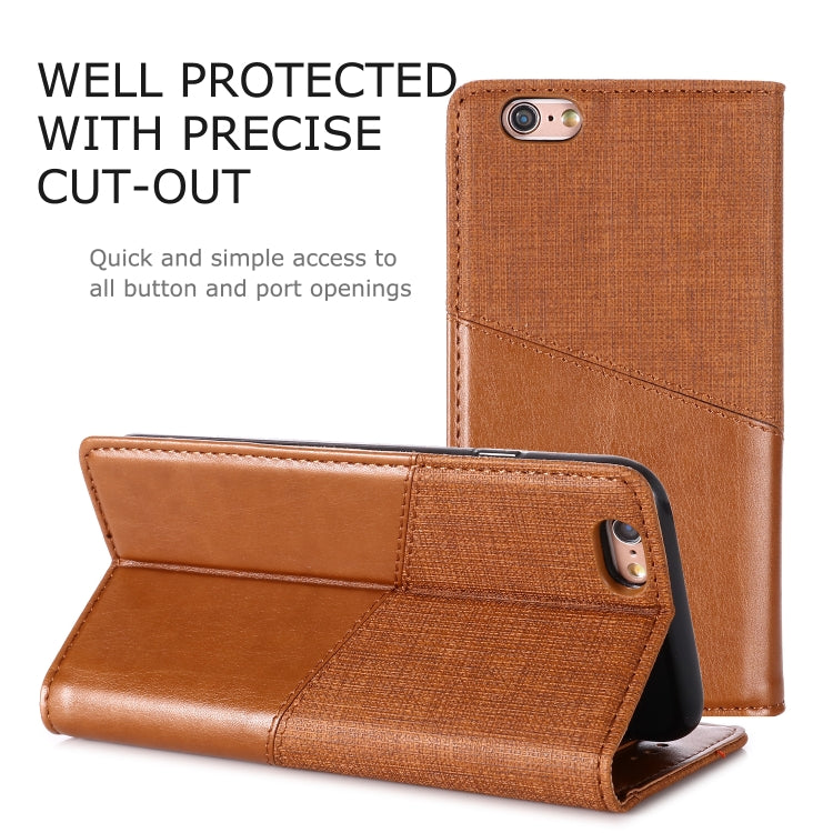 For iPhone 6 MUXMA MX109 Horizontal Flip Leather Case with Holder & Card Slot & Wallet