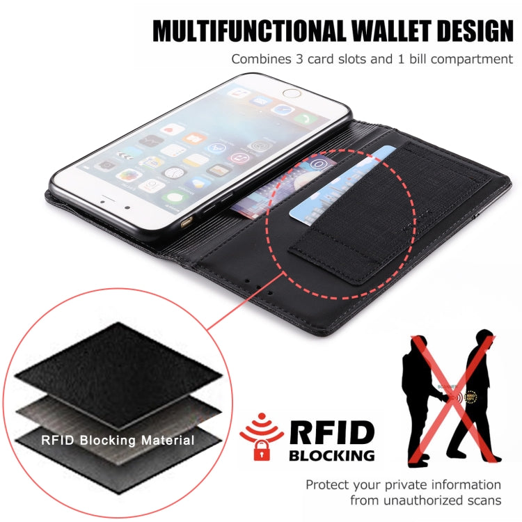 For iPhone 6 Plus MUXMA MX109 Horizontal Flip Leather Case with Holder & Card Slot & Wallet