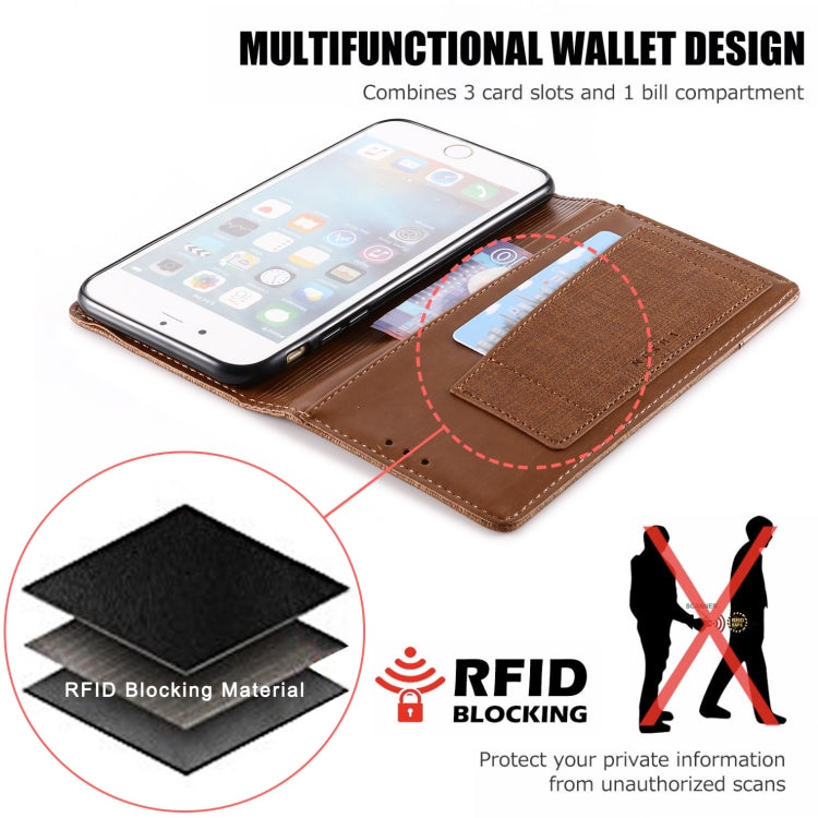 For iPhone 6 Plus MUXMA MX109 Horizontal Flip Leather Case with Holder & Card Slot & Wallet