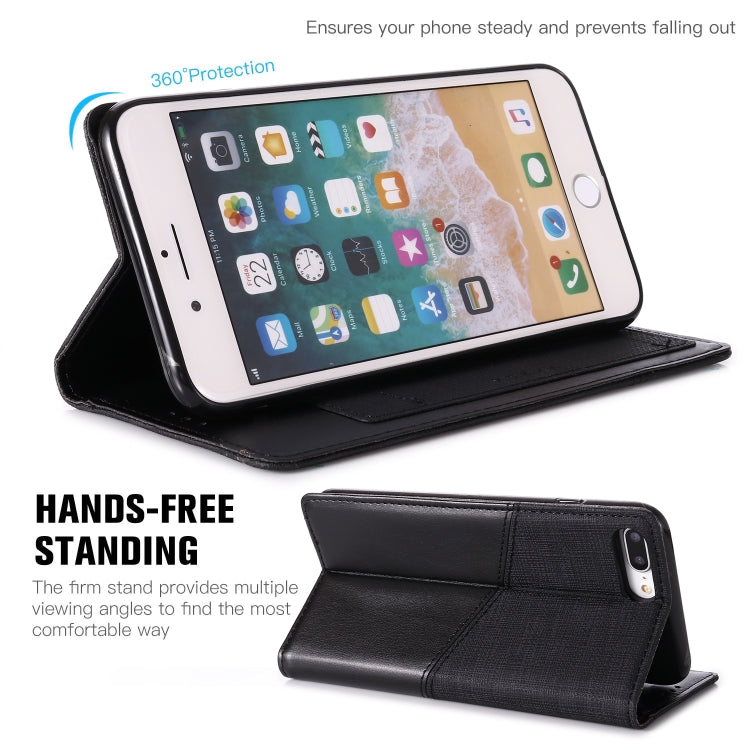 For iPhone 7 Plus / 8 Plus MUXMA MX109 Horizontal Flip Leather Case with Holder & Card Slot & Wallet