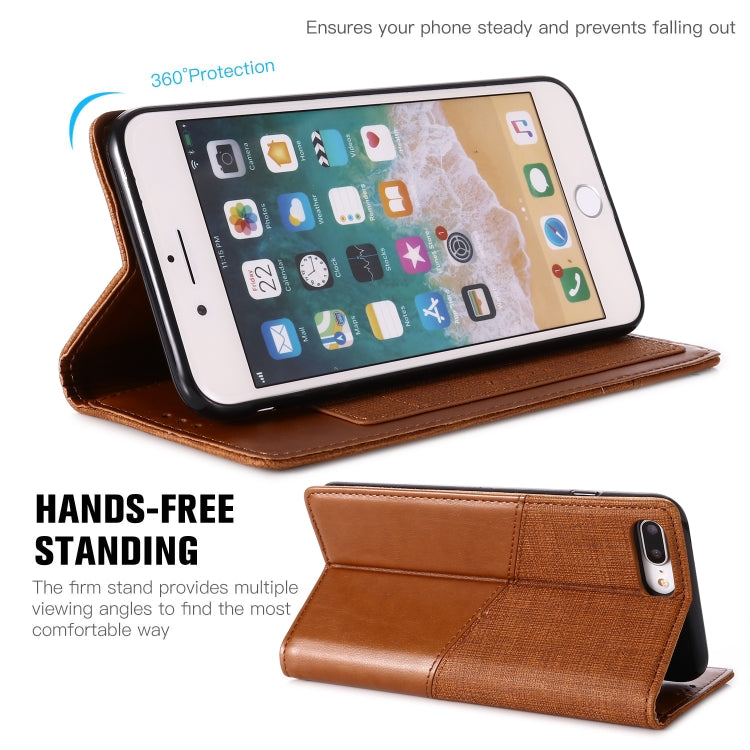 For iPhone 7 Plus / 8 Plus MUXMA MX109 Horizontal Flip Leather Case with Holder & Card Slot & Wallet
