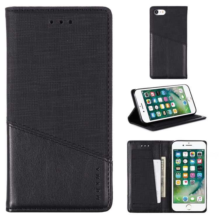 For iPhone 8 / 7 MUXMA MX109 Horizontal Flip Leather Case with Holder & Card Slot & Wallet