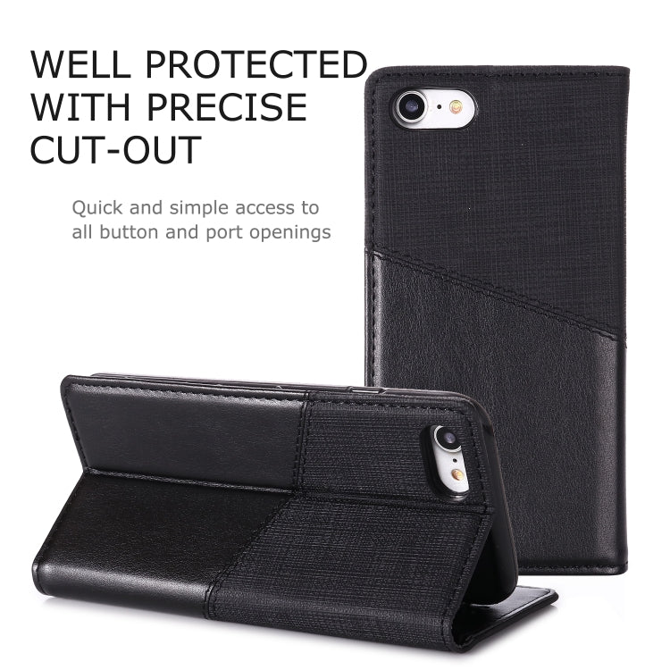 For iPhone 8 / 7 MUXMA MX109 Horizontal Flip Leather Case with Holder & Card Slot & Wallet