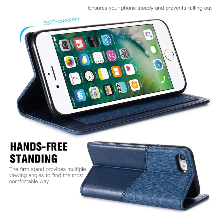 For iPhone 8 / 7 MUXMA MX109 Horizontal Flip Leather Case with Holder & Card Slot & Wallet