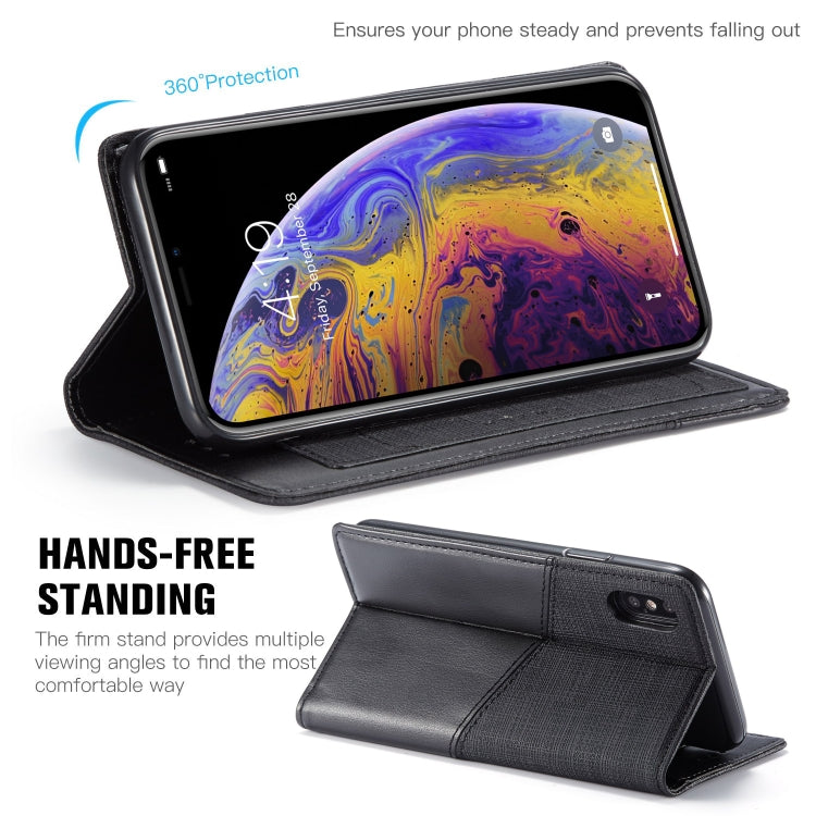 For iPhone X / XS MUXMA MX109 Horizontal Flip Leather Case with Holder & Card Slot & Wallet