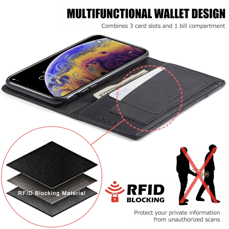 For iPhone X / XS MUXMA MX109 Horizontal Flip Leather Case with Holder & Card Slot & Wallet