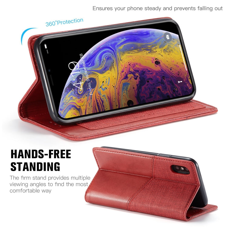 For iPhone X / XS MUXMA MX109 Horizontal Flip Leather Case with Holder & Card Slot & Wallet