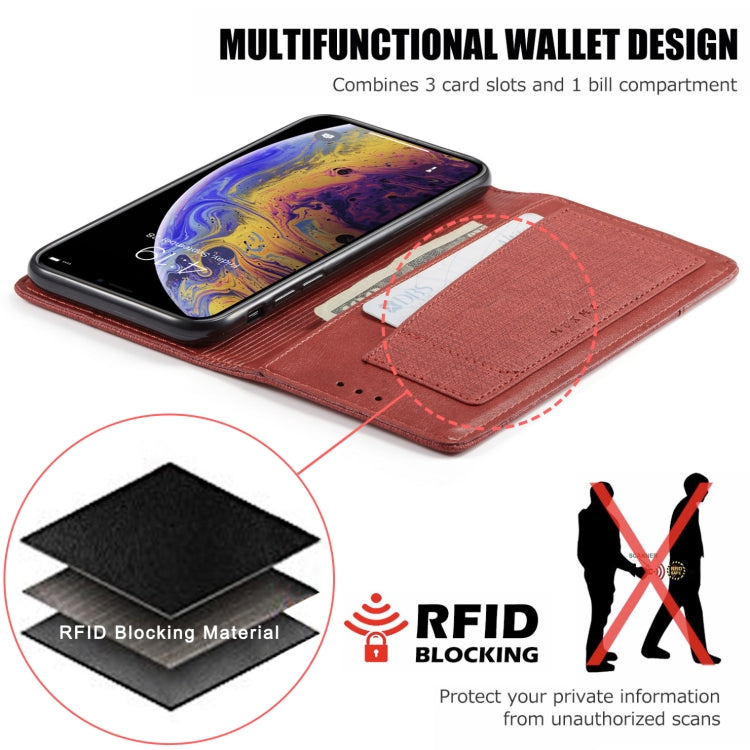 For iPhone X / XS MUXMA MX109 Horizontal Flip Leather Case with Holder & Card Slot & Wallet