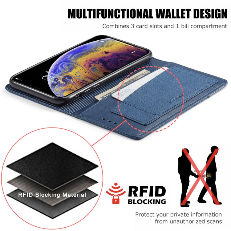 For iPhone X / XS MUXMA MX109 Horizontal Flip Leather Case with Holder & Card Slot & Wallet