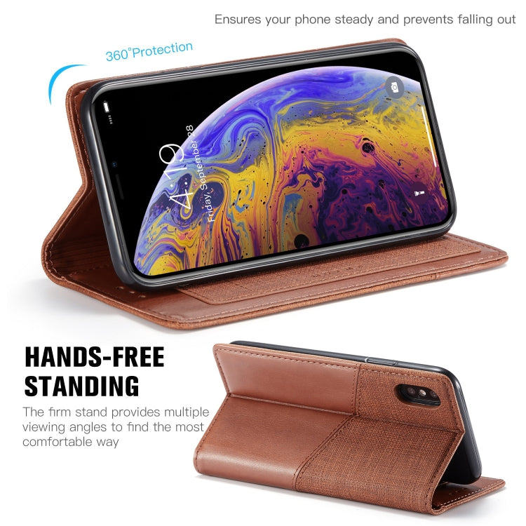 For iPhone X / XS MUXMA MX109 Horizontal Flip Leather Case with Holder & Card Slot & Wallet