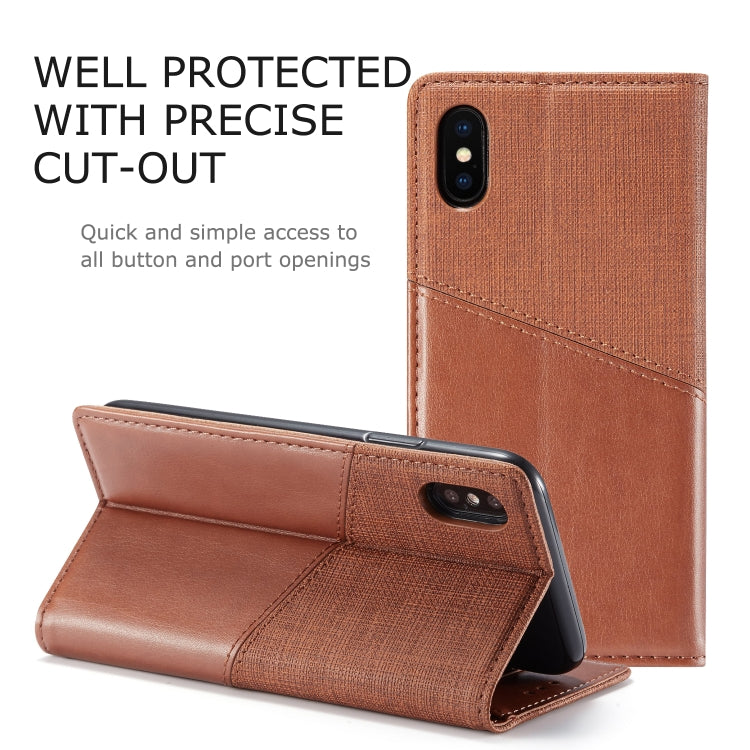 For iPhone X / XS MUXMA MX109 Horizontal Flip Leather Case with Holder & Card Slot & Wallet