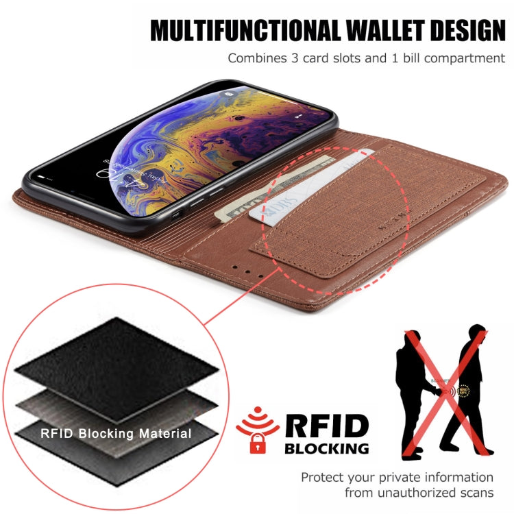 For iPhone X / XS MUXMA MX109 Horizontal Flip Leather Case with Holder & Card Slot & Wallet