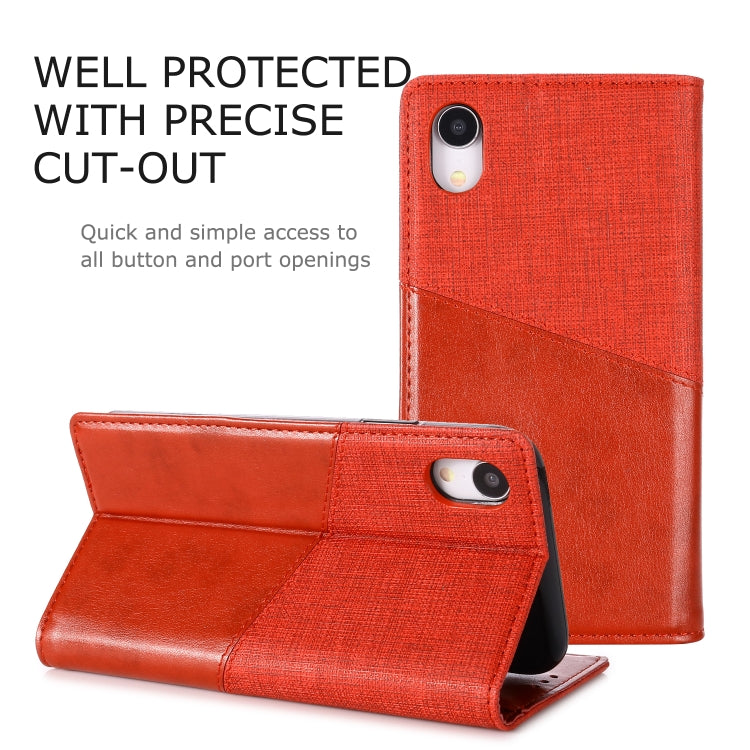 For iPhone XR MUXMA MX109 Horizontal Flip Leather Case with Holder & Card Slot & Wallet