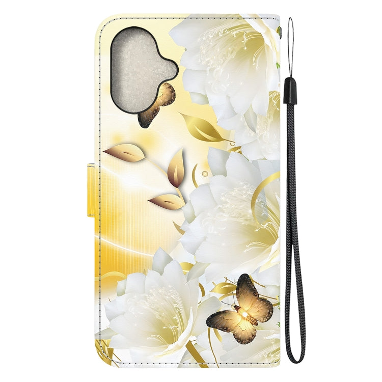For iPhone 16 Crystal Texture Colored Drawing Leather Phone Case