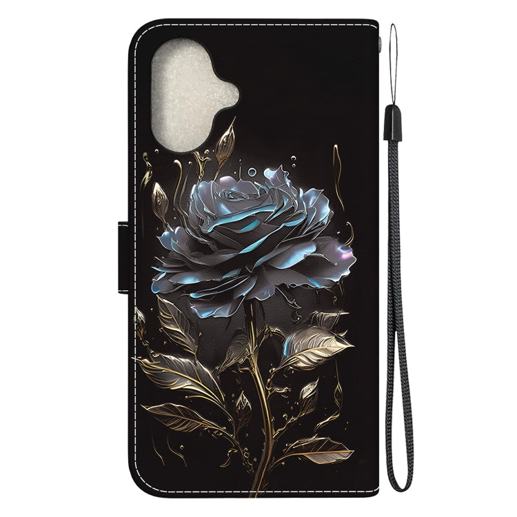 For iPhone 16 Plus Crystal Texture Colored Drawing Leather Phone Case