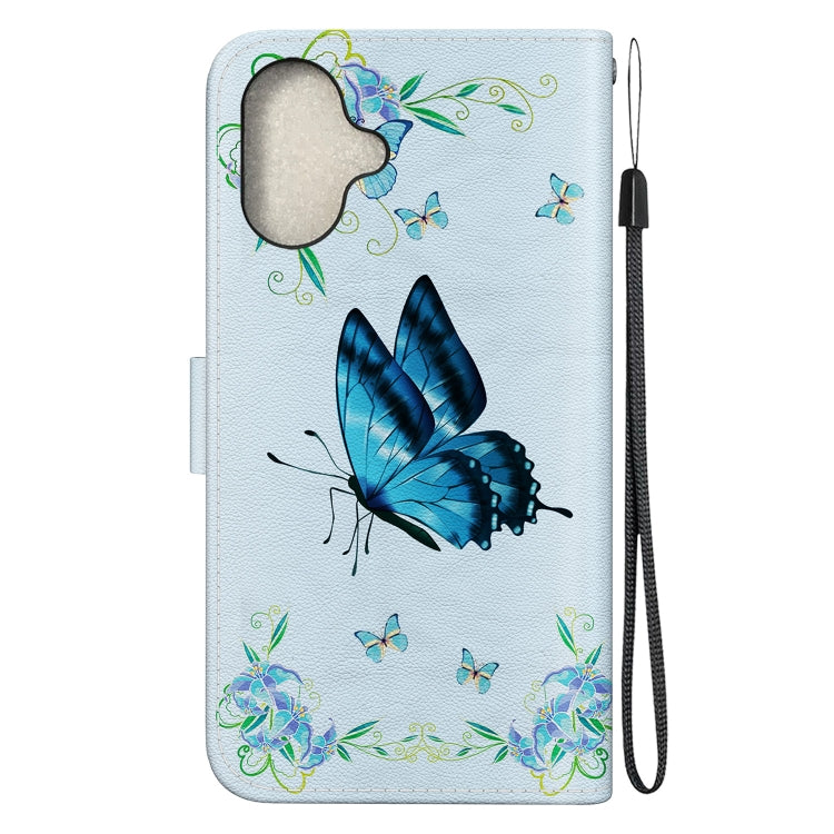 For iPhone 16 Plus Crystal Texture Colored Drawing Leather Phone Case