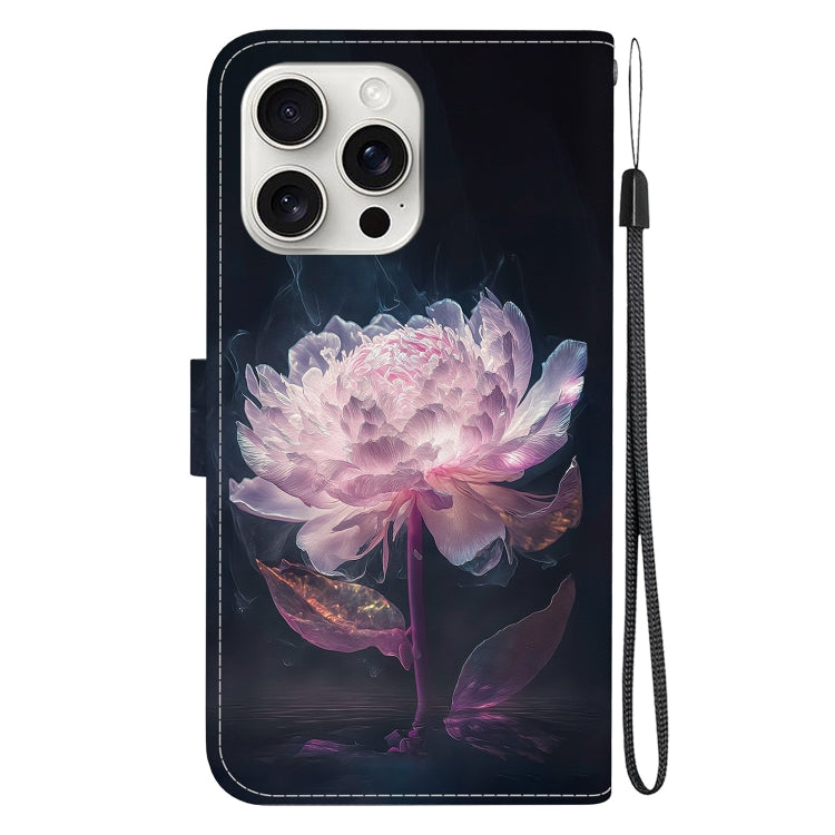 For iPhone 16 Pro Crystal Texture Colored Drawing Leather Phone Case