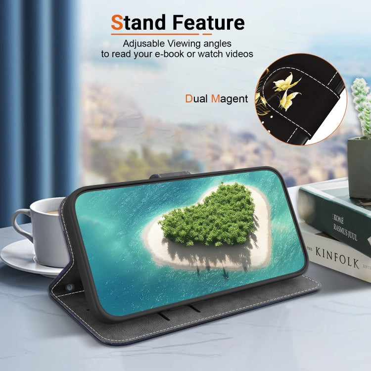For iPhone 16 Pro Crystal Texture Colored Drawing Leather Phone Case