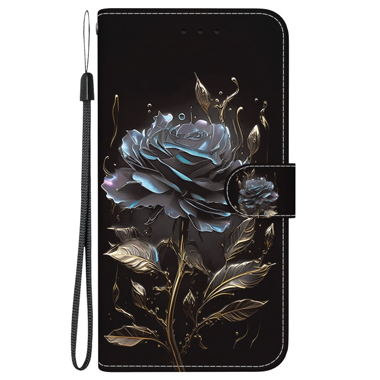 For iPhone 16 Pro Crystal Texture Colored Drawing Leather Phone Case
