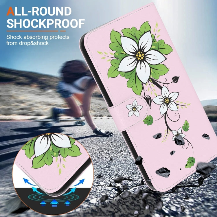 For iPhone 16 Pro Crystal Texture Colored Drawing Leather Phone Case