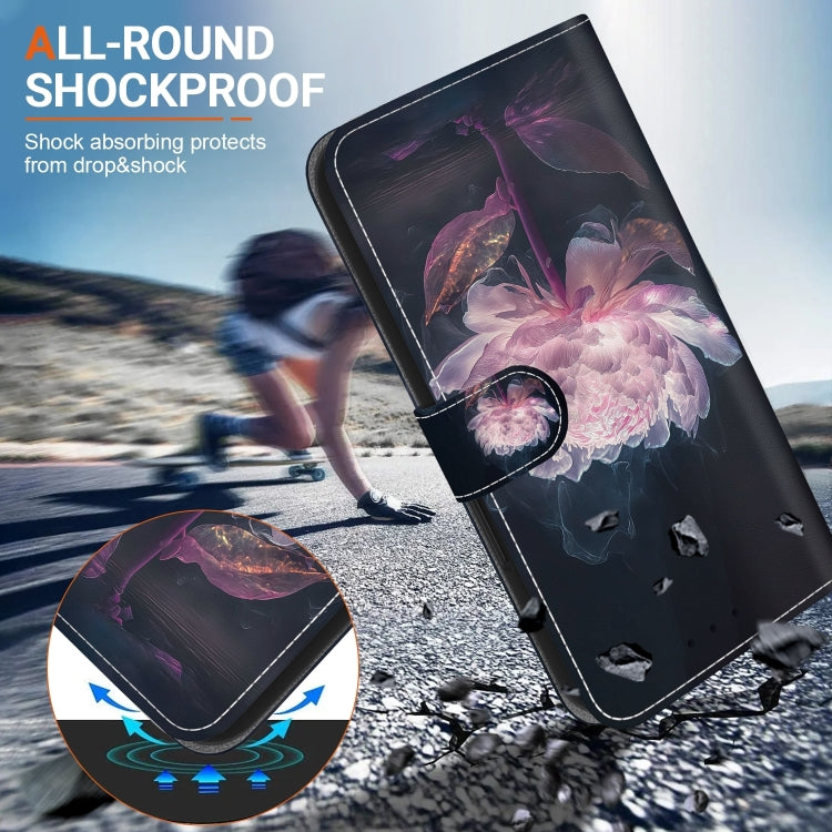 For iPhone 16 Pro Max Crystal Texture Colored Drawing Leather Phone Case
