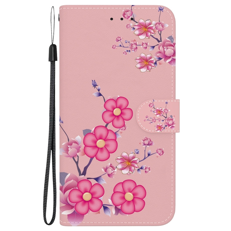 For iPhone 16 Pro Max Crystal Texture Colored Drawing Leather Phone Case