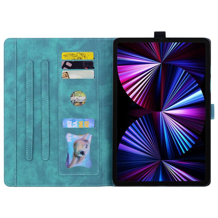 For Samsung Galaxy Tab S10 FE+ Cartoon Sakura Cat Embossed Leather Tablet Case