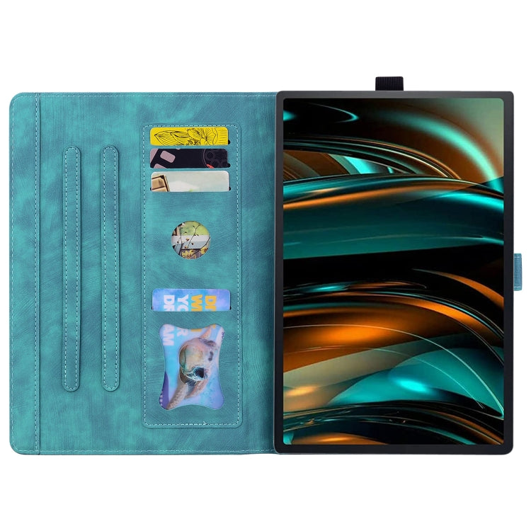 For Lenovo Tab K11 Plus / M11 Plus Cartoon Sakura Cat Embossed Leather Tablet Case