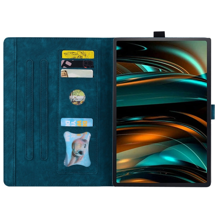 For Lenovo Xiaoxin Pad Pro 12.7 2025 Cartoon Sakura Cat Embossed Leather Tablet Case