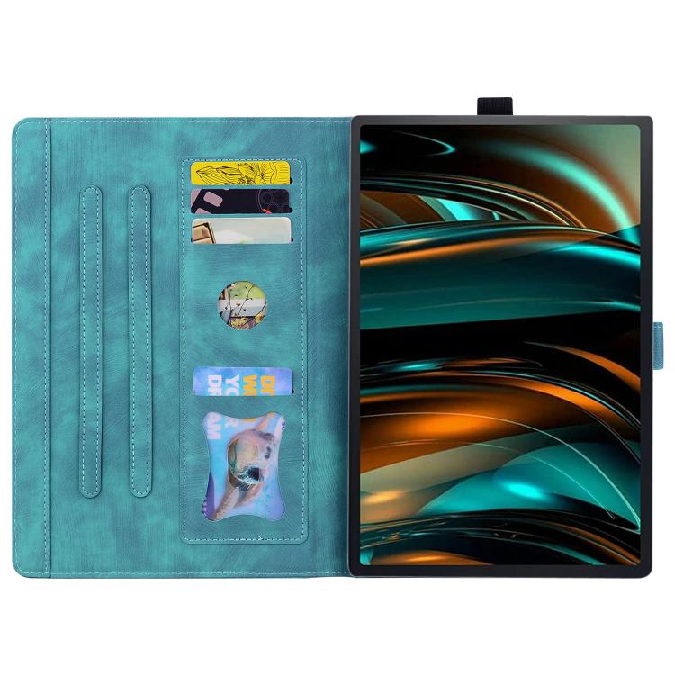 For Lenovo Xiaoxin Pad 11 2025 Cartoon Sakura Cat Embossed Leather Tablet Case