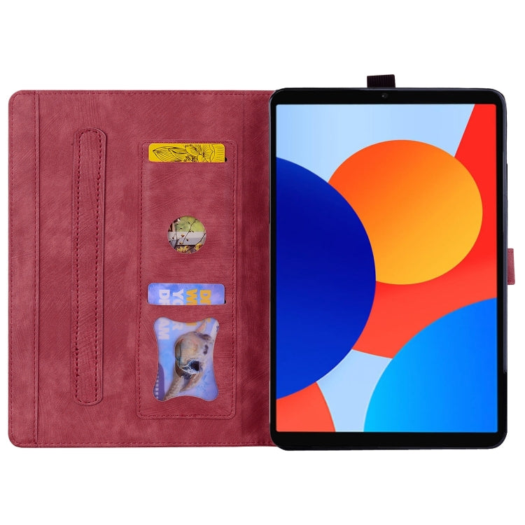For Xiaomi Redmi Pad SE 8.7 4G Cartoon Sakura Cat Embossed Leather Tablet Case