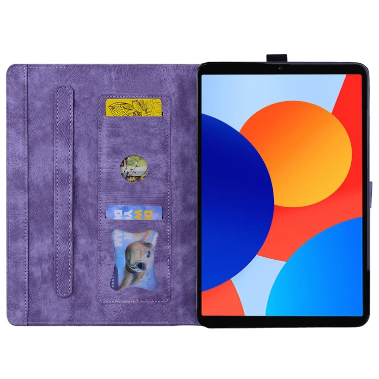For Xiaomi Redmi Pad SE 8.7 4G Cartoon Sakura Cat Embossed Leather Tablet Case